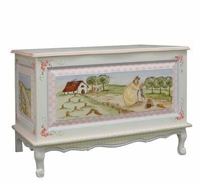 french toy chest (enchanted forest /tone on tone)
