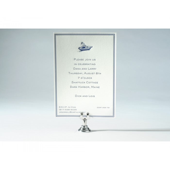 yacht engagement party card
