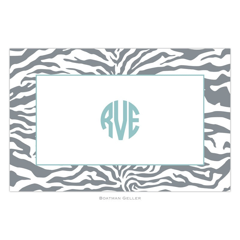 boatman geller zebra gray placemat