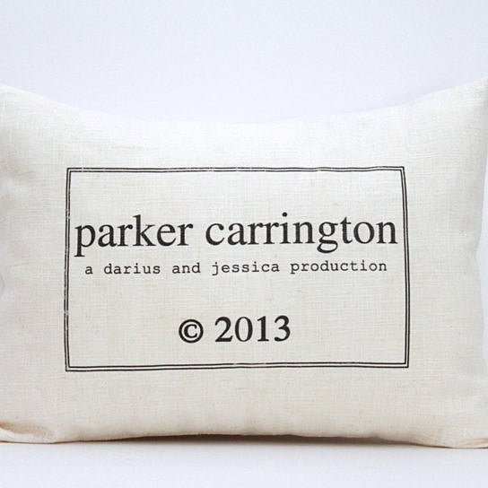 personalized baby pillow - production of (the parker)
