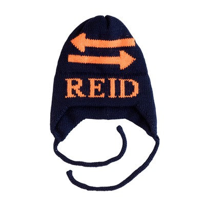 personalized double arrow hat with earflaps