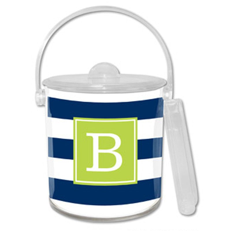 boatman geller awning stripe navy ice bucket
