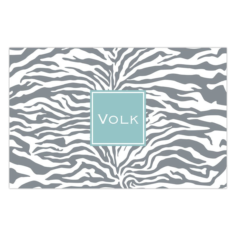 boatman geller zebra gray placemat