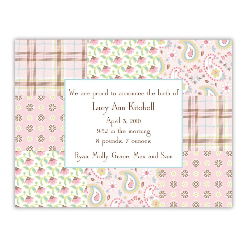 boatman geller riley patch pink small flat notecard