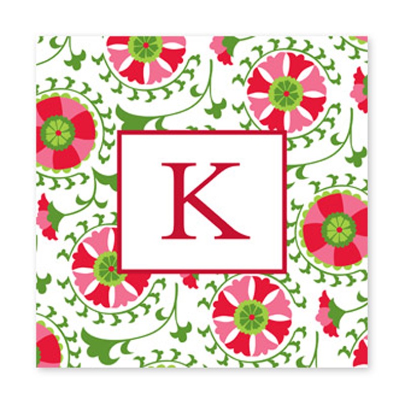 suzani holiday square paper coaster set of 50