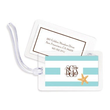 boatman geller stripe starfish bag tags