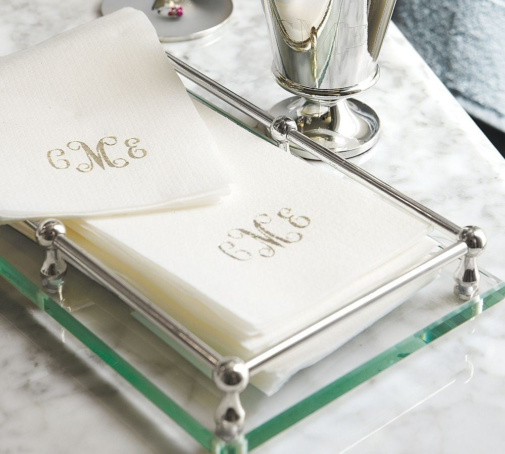 personalized disposable linen-like guest towels