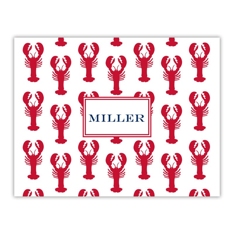 boatman geller lobsters red foldover note