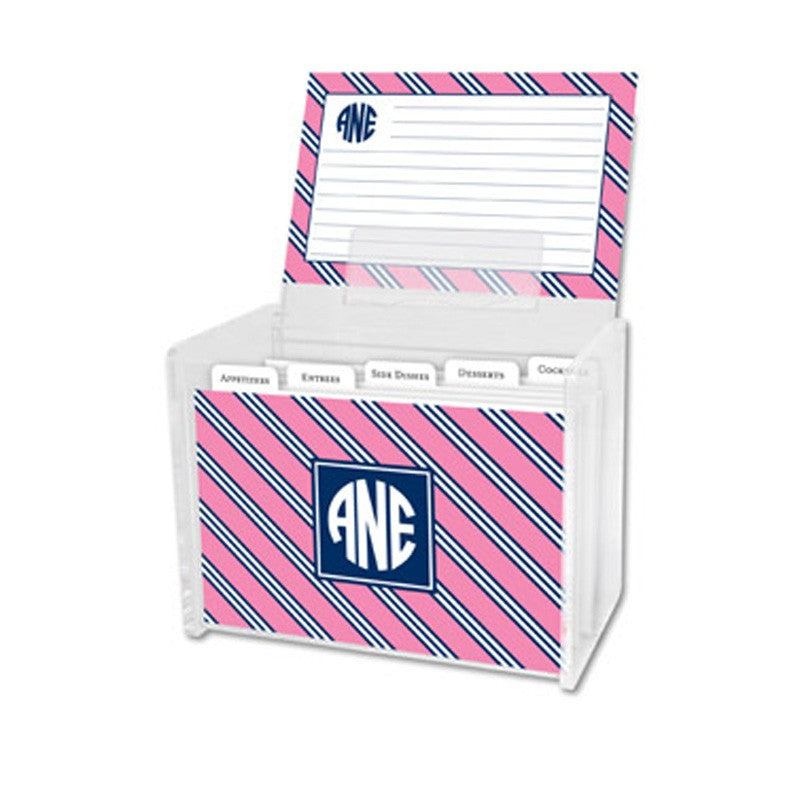boatman geller zebra gray recipe box