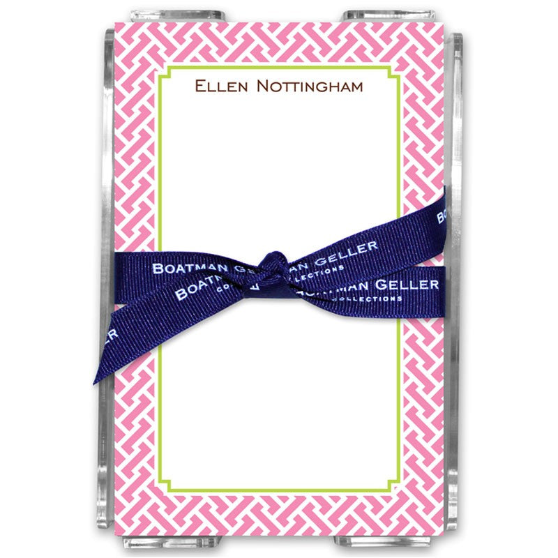 boatman geller stella pink note sheets in acrylic note sheets