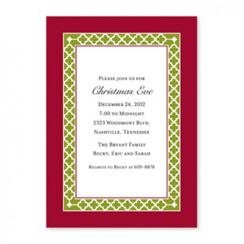 boatman geller bristol chain cranberry invitation/announcement