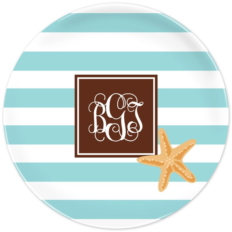 boatman geller stripe starfish plate