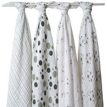 sage muslin wraps by Aden & Anais
