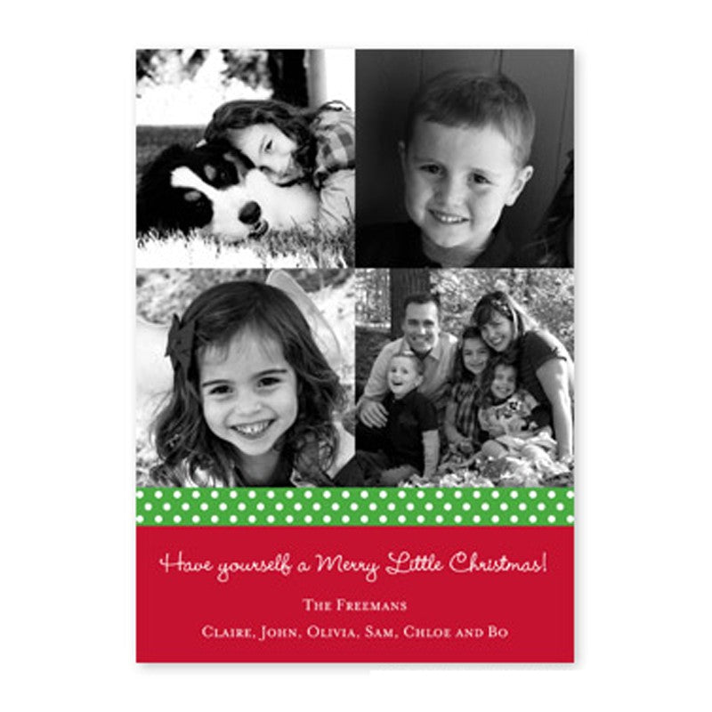 boatman geller polka dot ribbon - pine & cherry photocard