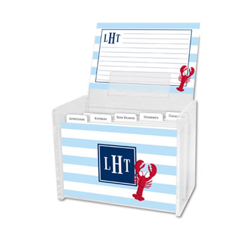 boatman geller zebra gray recipe box