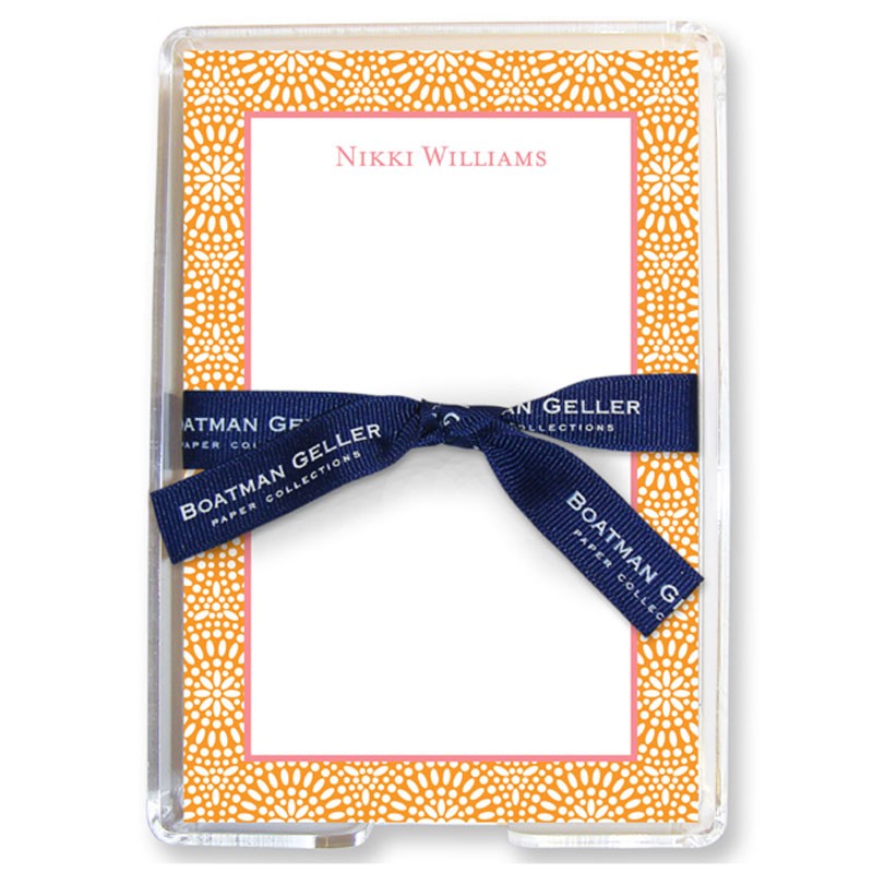 boatman geller bursts tangerine acrylic note sheets