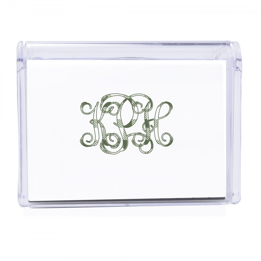 Plaid Monogram Note Box15