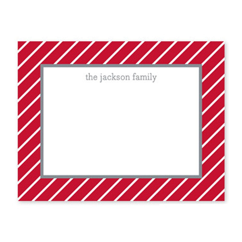 boatman geller kent stripe cherry small flat notecard