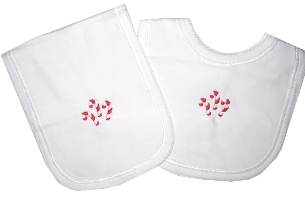 christmas bib and burp cloth set