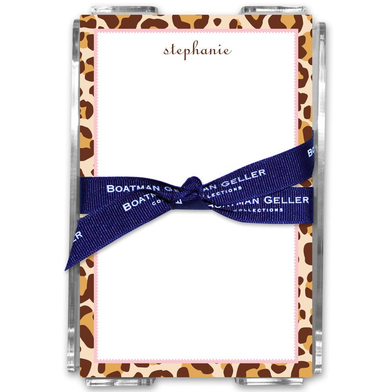 boatman geller leopard acrylic note sheets