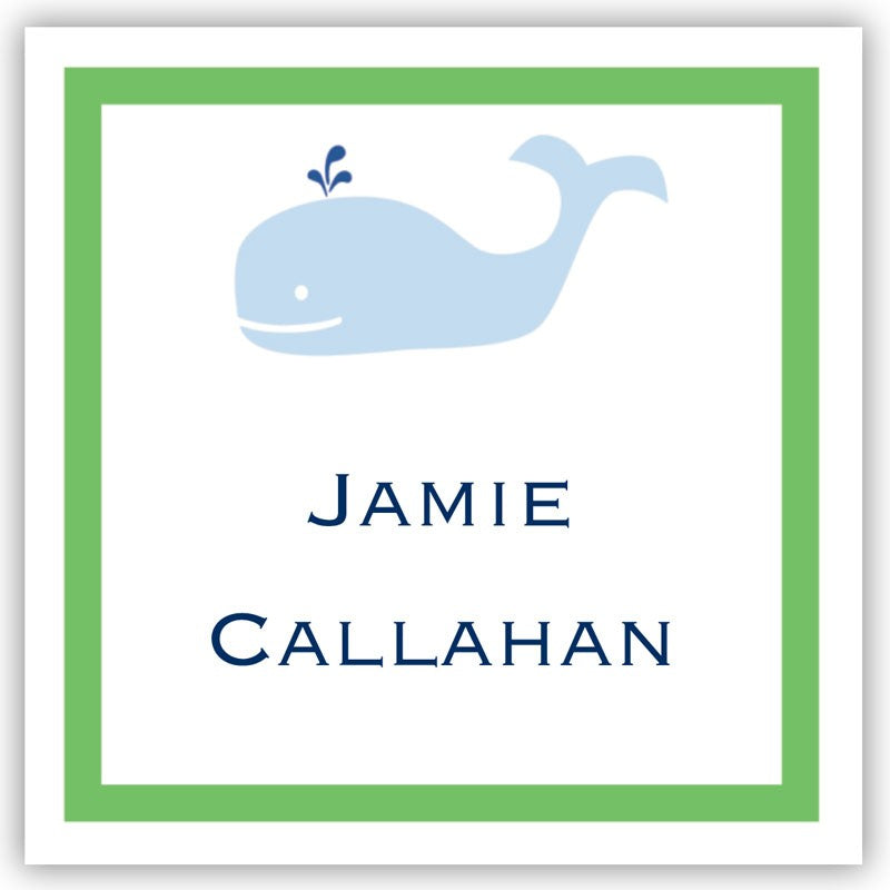 boatman geller whale square sticker