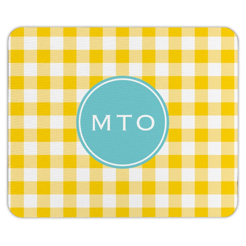 boatman geller classic check sunflower mouse pad