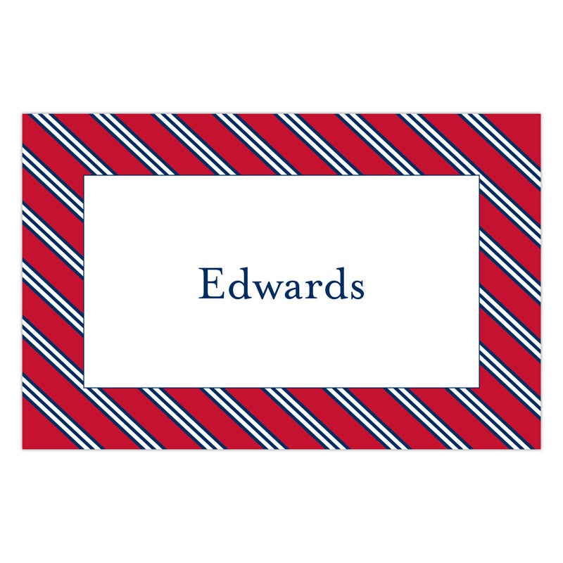 boatman geller repp tie red & navy placemat