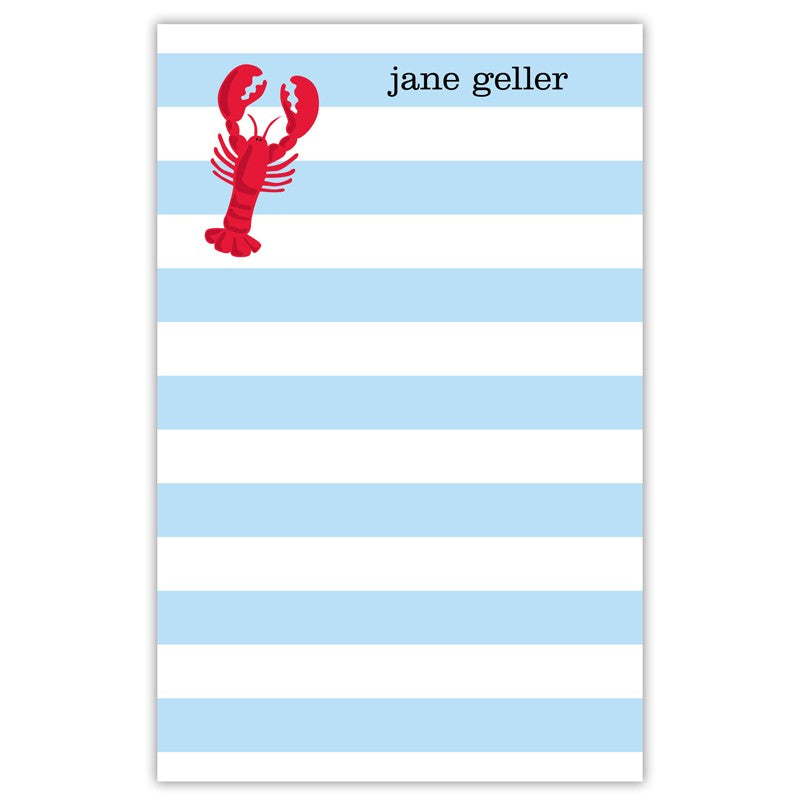 boatman geller stripe lobster notepad