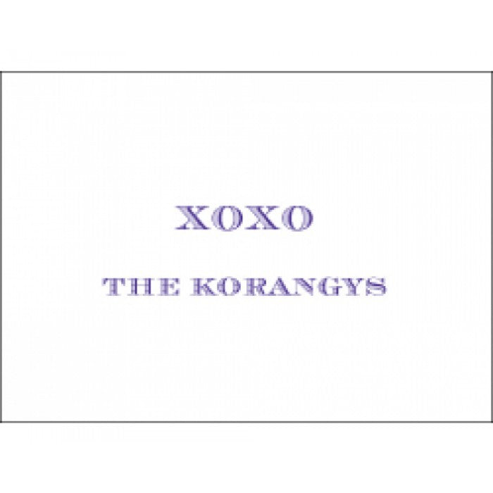 xoxo enclosure card