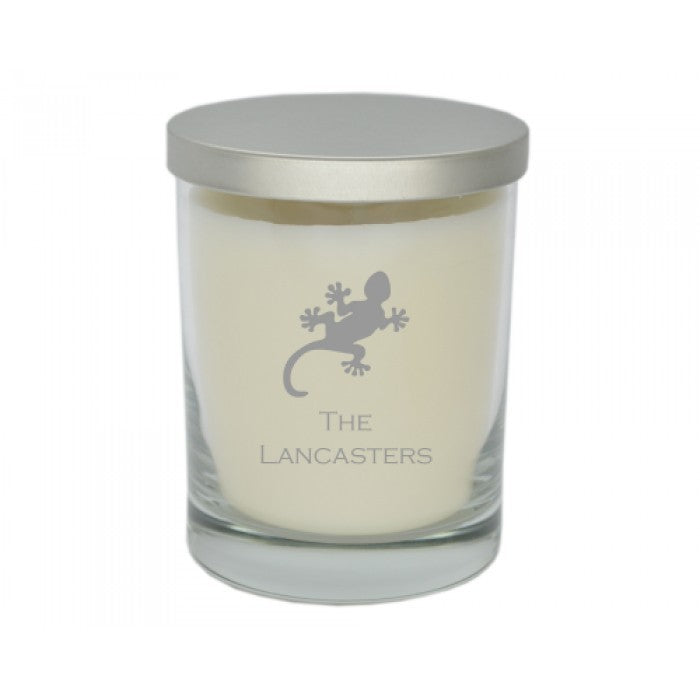 gecko glass soy candle