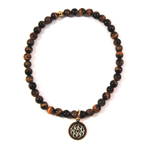 Customize Your Charm - Mini Tigers Eye Classic Charm Bracelet
