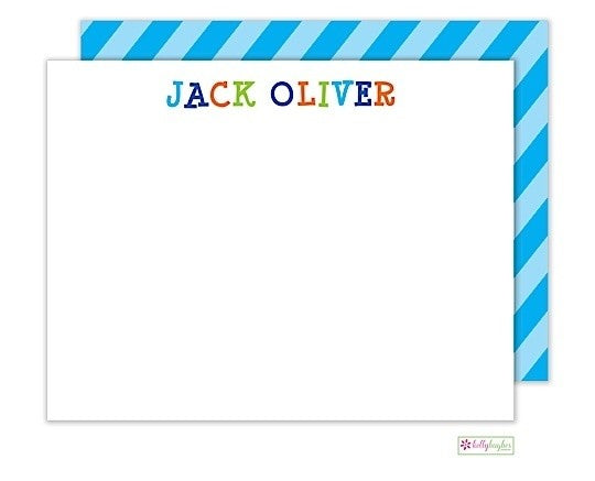 personalized - funky blue flat notes
