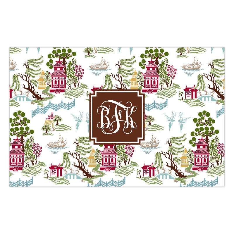 boatman geller chinoiserie autumn disposable placemats