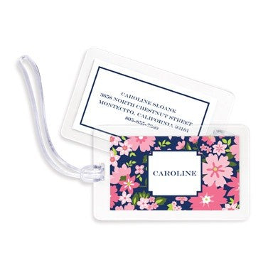 boatman geller caroline floral pink bag tags