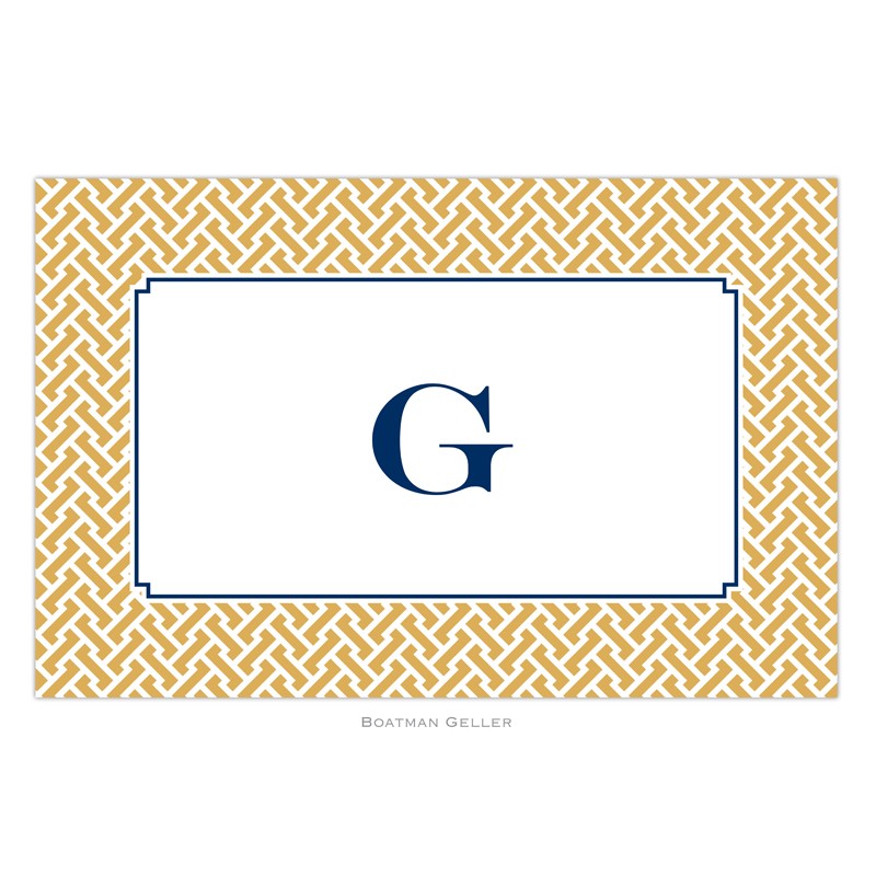 boatman geller stella gold placemat