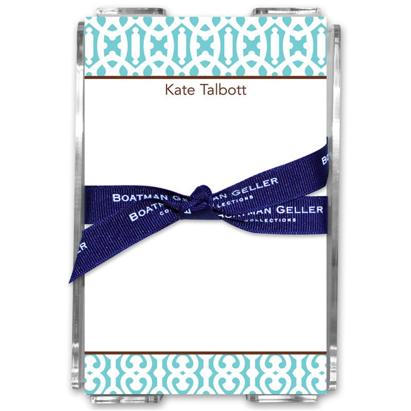 boatman geller cameron teal acrylic note sheets