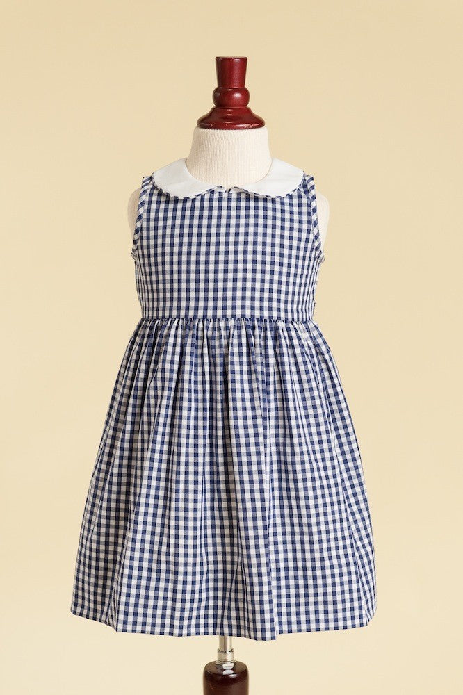 gingham dress with peter pan collar
