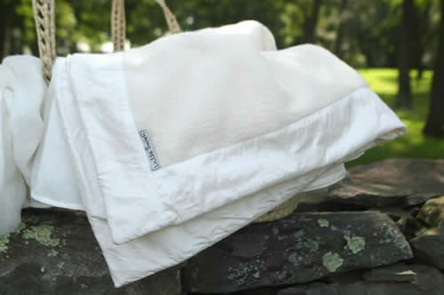 luxury receiving blanket with boarder