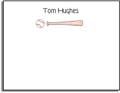 personalized kids notes - baseball buff
