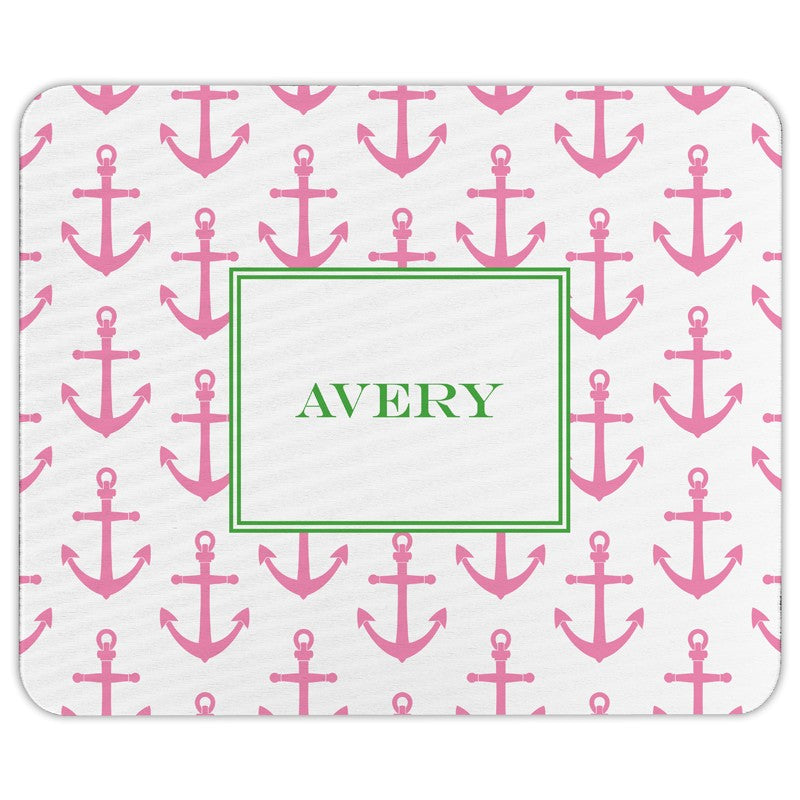 boatman geller anchors pink mouse pad