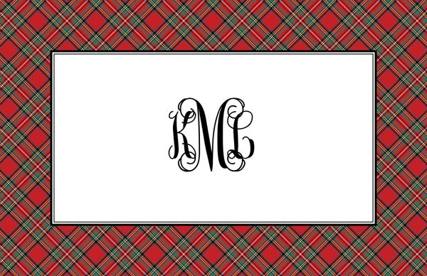 boatman geller plaid red disposable placemats
