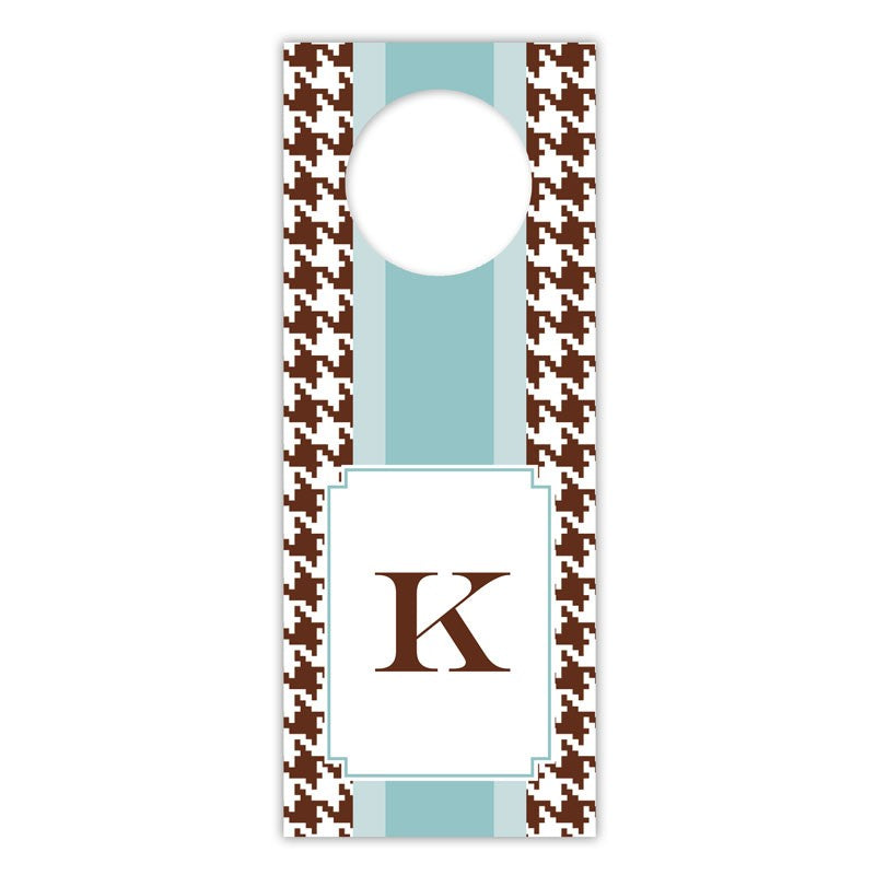 boatman geller alex houndstooth chocolate wine tags