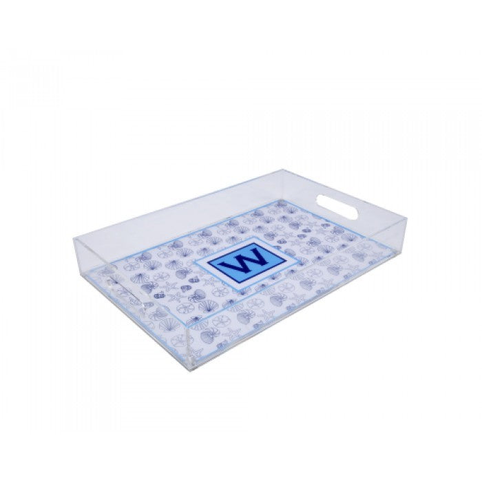shell lucite tray