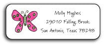 personalized address labels flutter butterfly