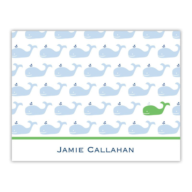 boatman geller whale blue repeat foldover notes