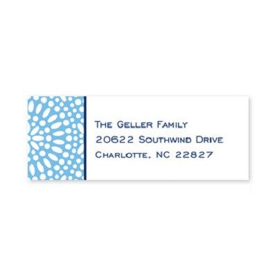 boatman geller bursts cornflower address labels