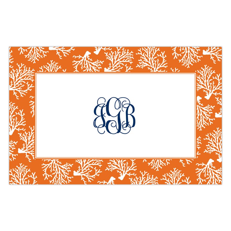 boatman geller coral repeat placemat