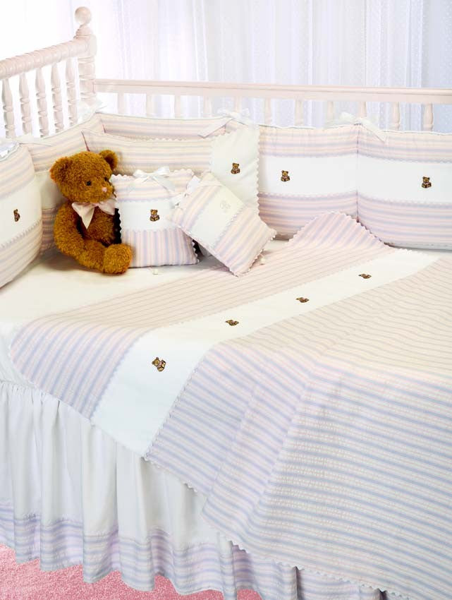pink bears crib bedding by blauen