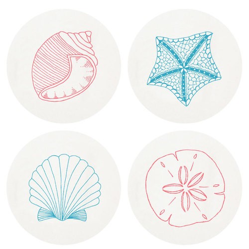 Letterpressed Beach Coasters