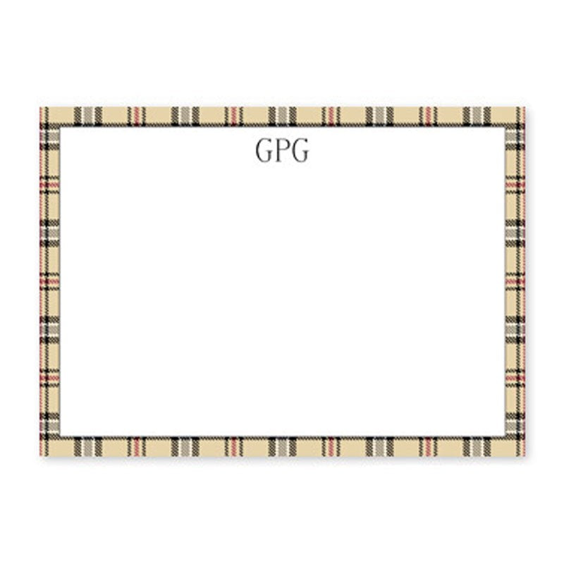 boatman geller town plaid flat notecard